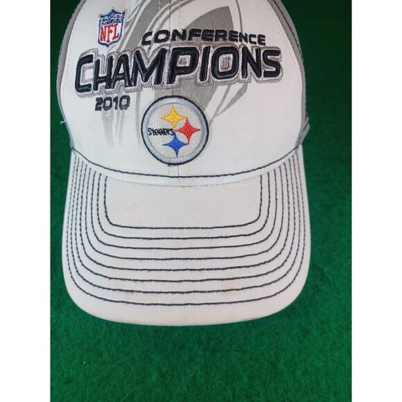 Pittsburgh Steelers 2010 AFC Conference Champions Hat Super Bowl XLV Reebok binD - Picture 2 of 11